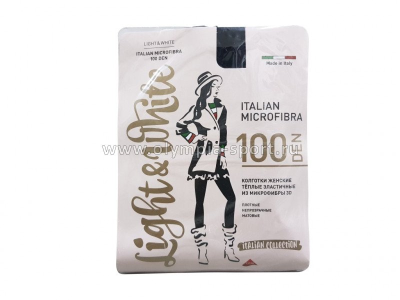 Колготки Light&White-Italian MICROFIBRA 100 nero