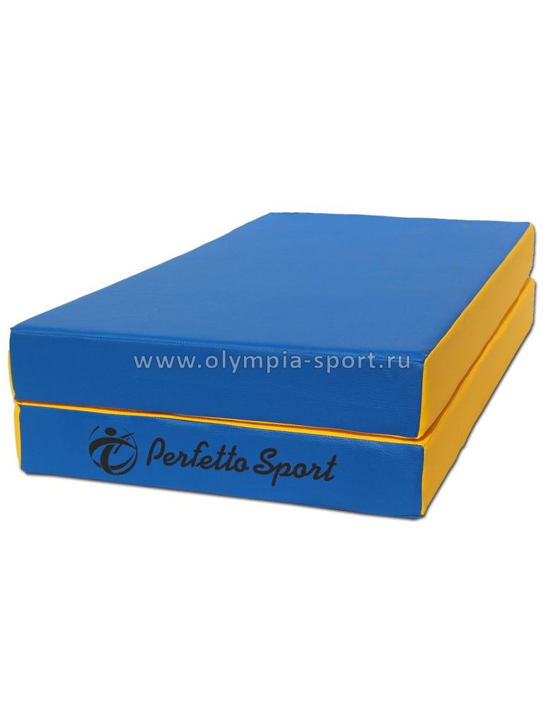 Мат №3 (100х100х10) складной PERFETTO SPORT сине/желтый