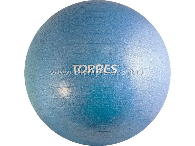 Мяч гимнастический TORRES 65см, эласт.ПВХ, с защит. от взрыва, с насосом