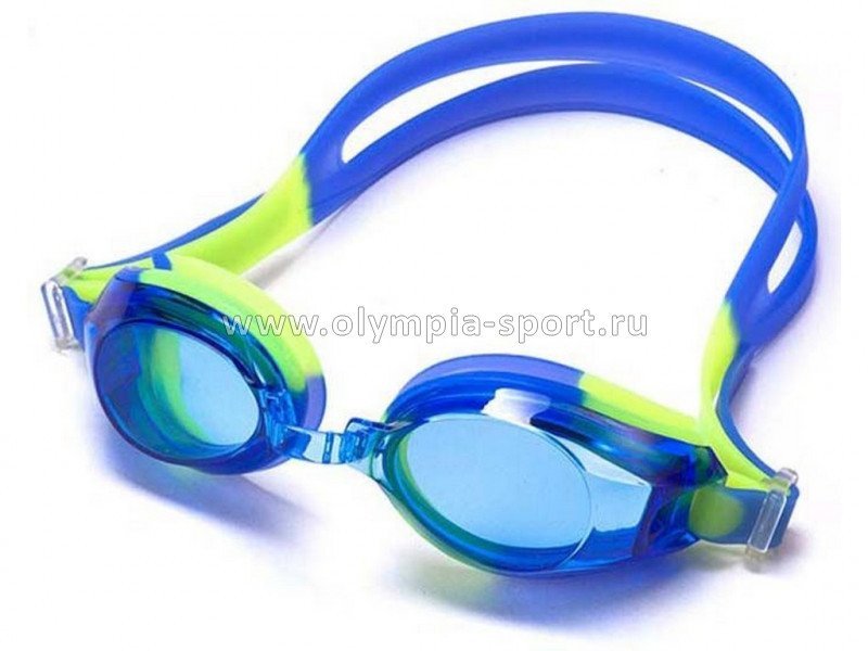 Очки для плавания Larsen DR-G103 детские (6-10 лет) синий/желтый