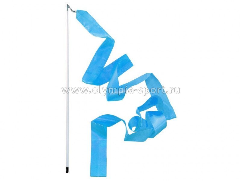 Лента гимнастическая голубая 6м (палочка 56см) GO DO PD-02
