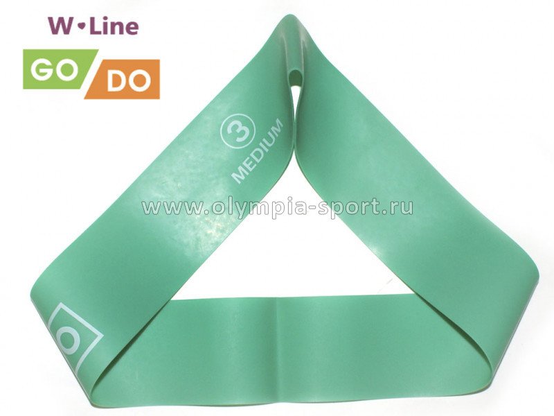 Эспандер-петля GO DO W-Line латекс (3) цв.зеленый 0,7мм (нагр.6,3-10,2кг)