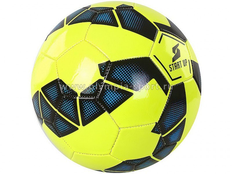 Мяч футбольный для отдыха Start Up E5131 лайм/чёрный р5