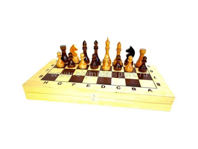 Шахматы гроссмейстерские деревянные (подклейка фетром) с деревянной доской 02-16П