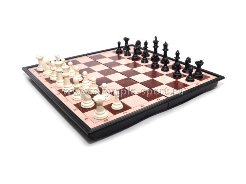 Игра настольная магнитная "2 в 1" шахматы, шашки (доска 27смх27см) 3135 (00177)