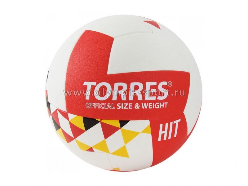 Мяч волейбольный TORRES Hit, р.5, синт.кожа (ПУ)