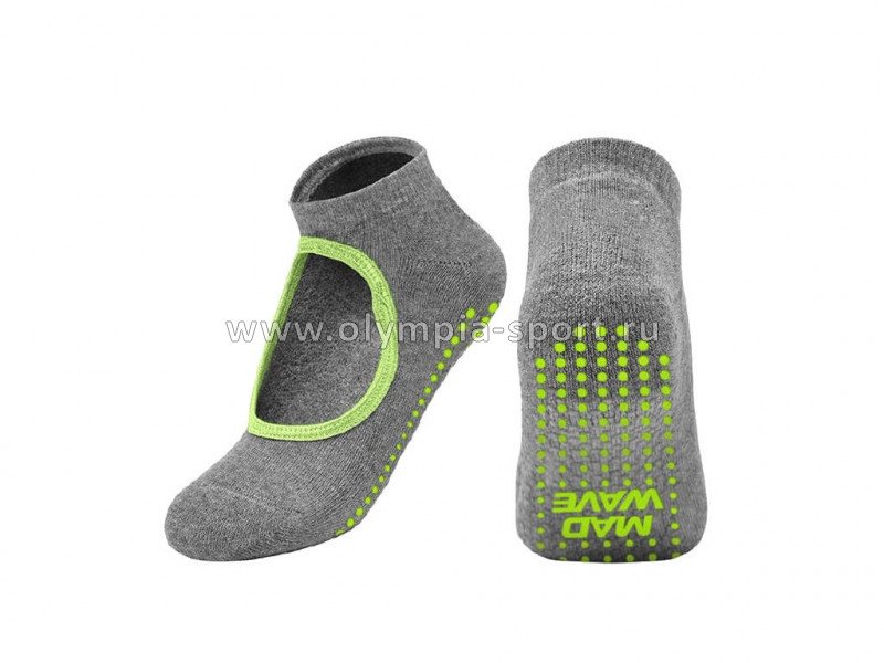 Носки Mad Wave Yoga Socks Grey One size