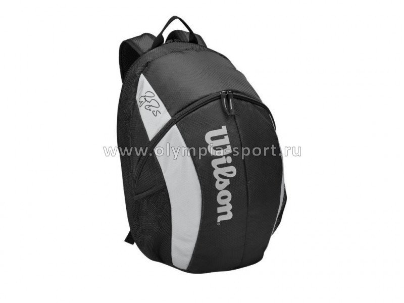 Рюкзак спорт. Wilson Team Backpack с карманом под 2 тен. ракетки, черно-серый