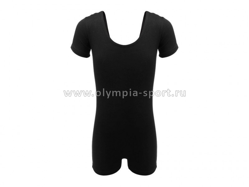 Комбинезон 032 х/б, шортиками, короткий рукав, черный