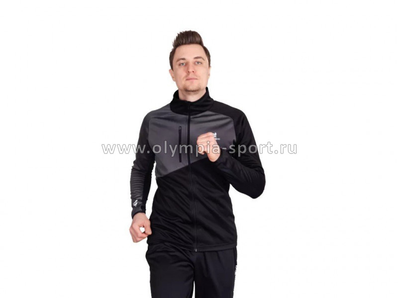 Куртка разминочная Nordski Premium Black/Graphite 800201