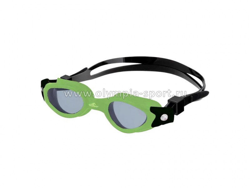 Очки для плавания FASHY Aqua Feel Faster 4143-61 дымч. линзы, зеленая оправа