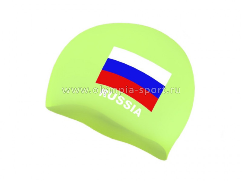Шапочка для плавания Sprinter флаг России, силикон
