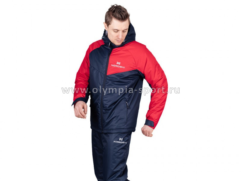 Куртка утепленная Nordski Premium-Sport Red/Dark Navy