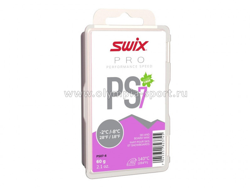 Парафин Swix PS7 Violet -2С/-8С 60г