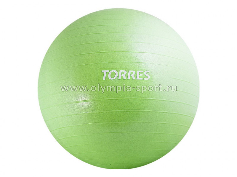 Мяч гимнастический TORRES 75см, эласт.ПВХ, с защит. от взрыва, с насосом