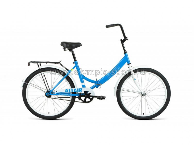 Велосипед Altair City 24 FR (24" 1ск рост 16" скл.) голубой/белый