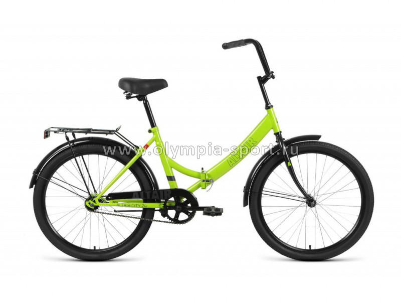 Велосипед Altair City 24 FR (24" 1ск рост 16" скл.) зеленый/серый