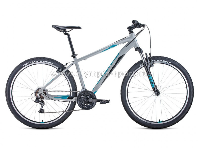 Велосипед Forward APACHE 27.5 1.0 (27,5" 21ск рост 17") серый/бирюзовый