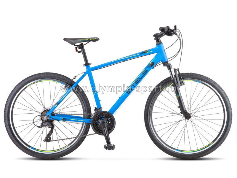 Велосипед Stels Navigator-590 V 26" (16", 21 ск, синий/салатовый)