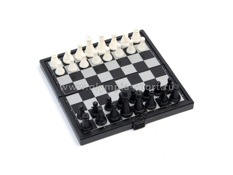 Шахматы магнитные 13х13см, черно-белые