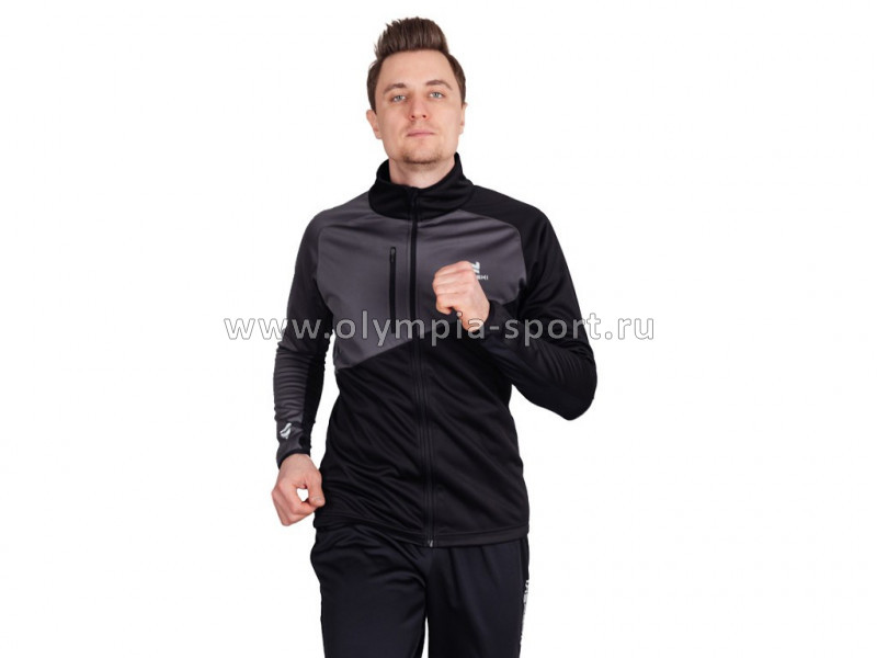 Куртка разминочная Nordski Premium Black/Graphite 800201