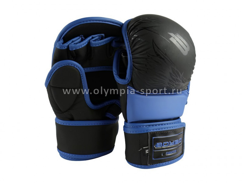 Перчатки MMA Boybo Wings черно-синие
