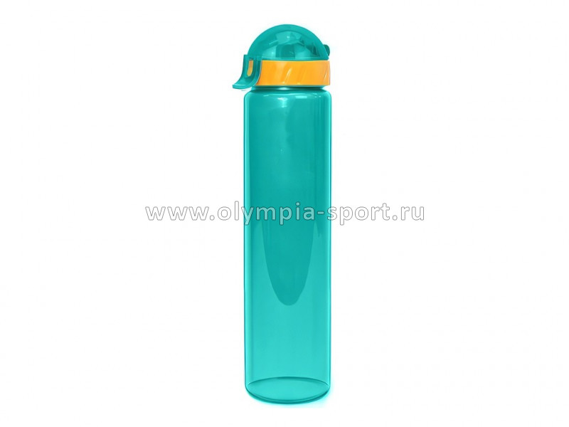 Бутылка для воды LIFESTYLE со шнурком, 500ml, straight, прозрачно/морской зеленый