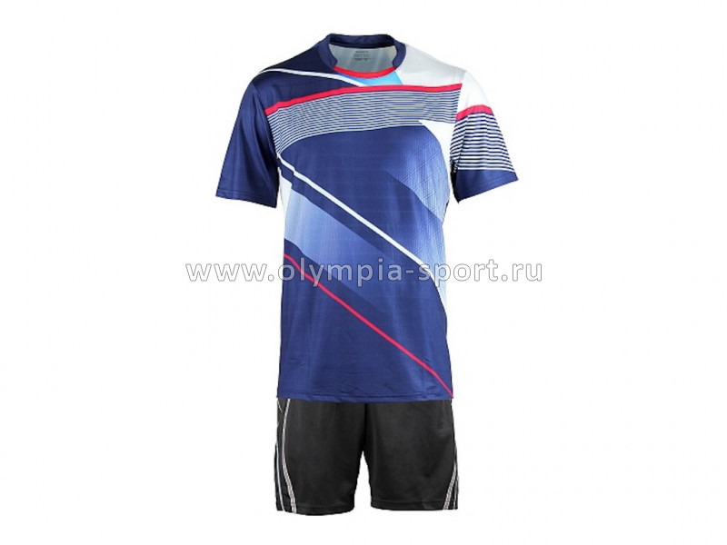 Форма волейбольная 6206 (футболка, шорты) white/black/blue/red