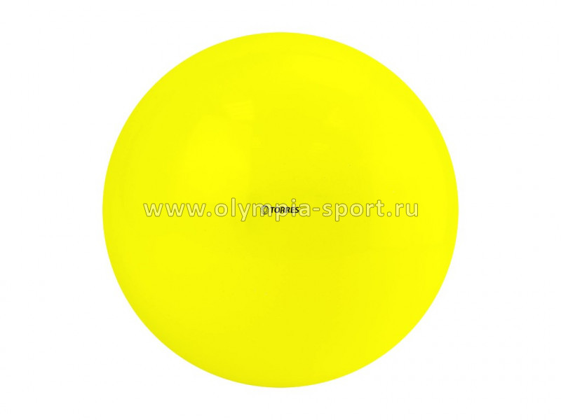 Мяч для художественной гимнастики Torres д.15см, ПВХ, желтый