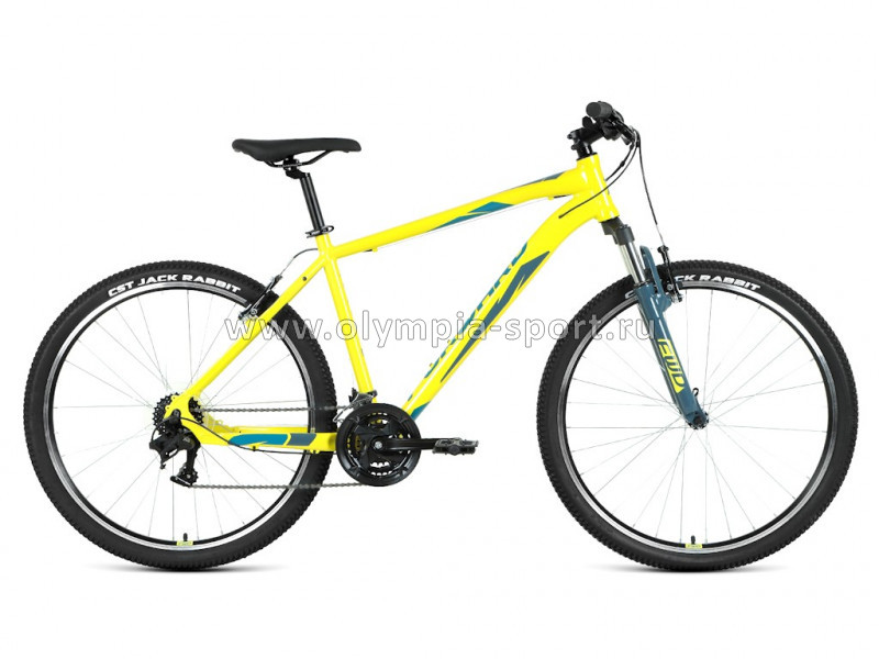 Велосипед Forward APACHE 27.5 1.0 (27,5" 21ск рост 17") желтый/зеленый
