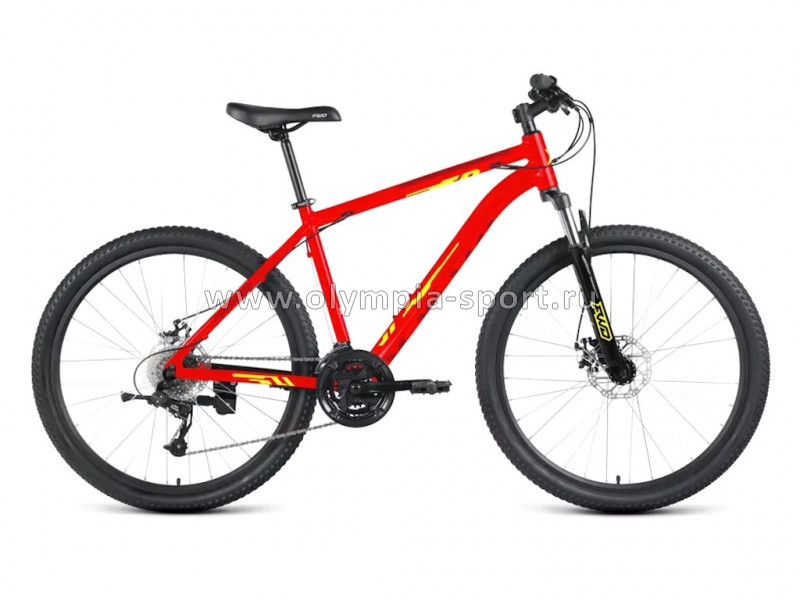 Велосипед Forward KATANA 27.5 D (27,5" 24ск рост 18") ярко-красный/желтый
