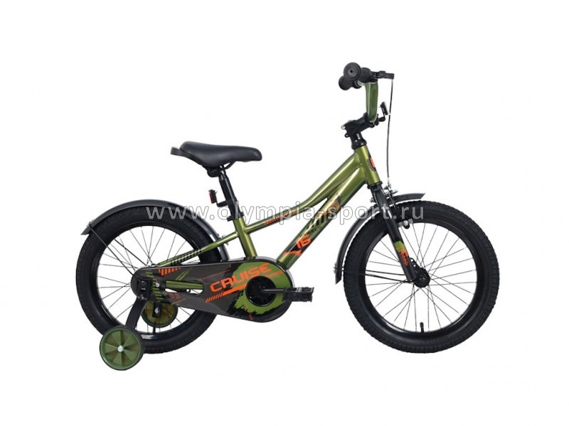 Велосипед TechTeam CRUISE 18 (18" 1ск.) зеленый/хаки