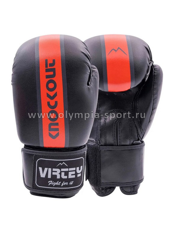 Перчатки боксерские Virtey BG10 Knockout цв.черный