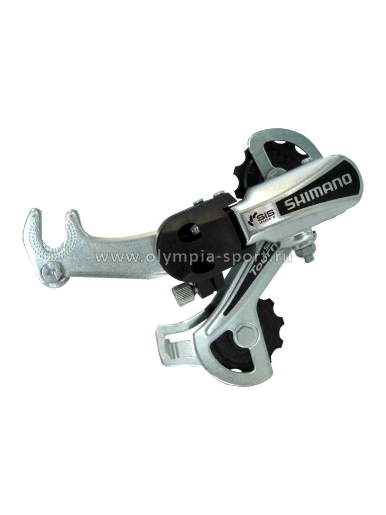 Переключатель задний 6/7 ск. SHIMANO TOURNEY ARDTY21BGSBS крюк длин. серебр