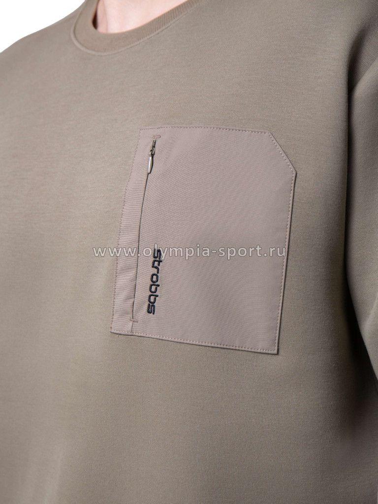 Свитшот мужской Strobbs E2399-24 серо-зеленый р.L