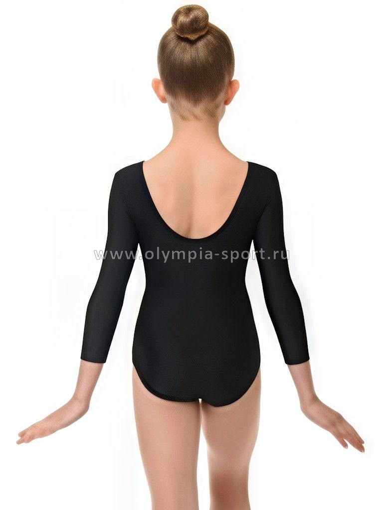 Купальник хореогр. дет. Skat 8885 полиамид рукав 3/4 цв.черный (А)