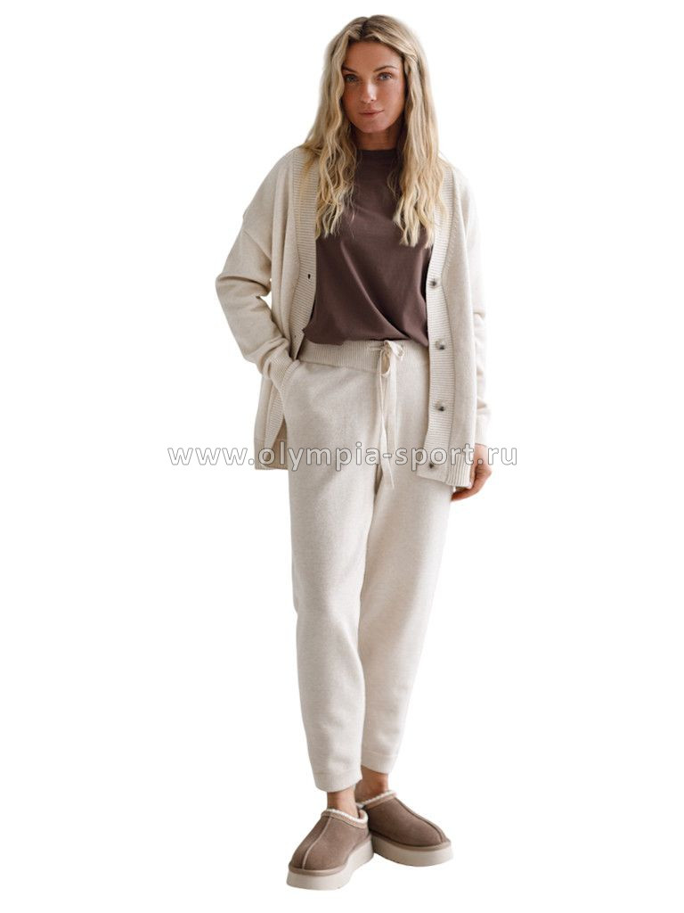 Брюки женские D38.013 овсяный меланж