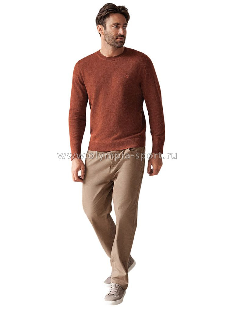 Джемпер мужской U39.014 терракотовый меланж