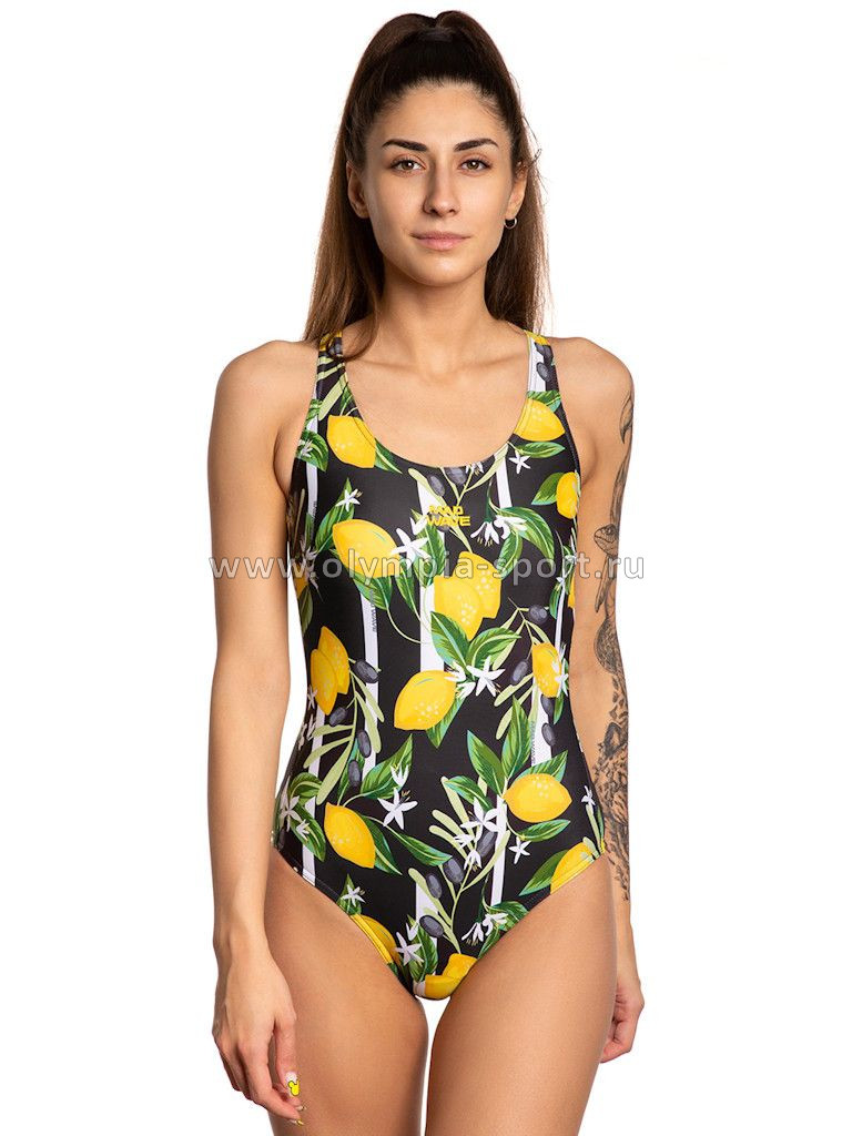 Купальник спортивный жен. Mad Wave Wave Anti-chlor C4 Yellow