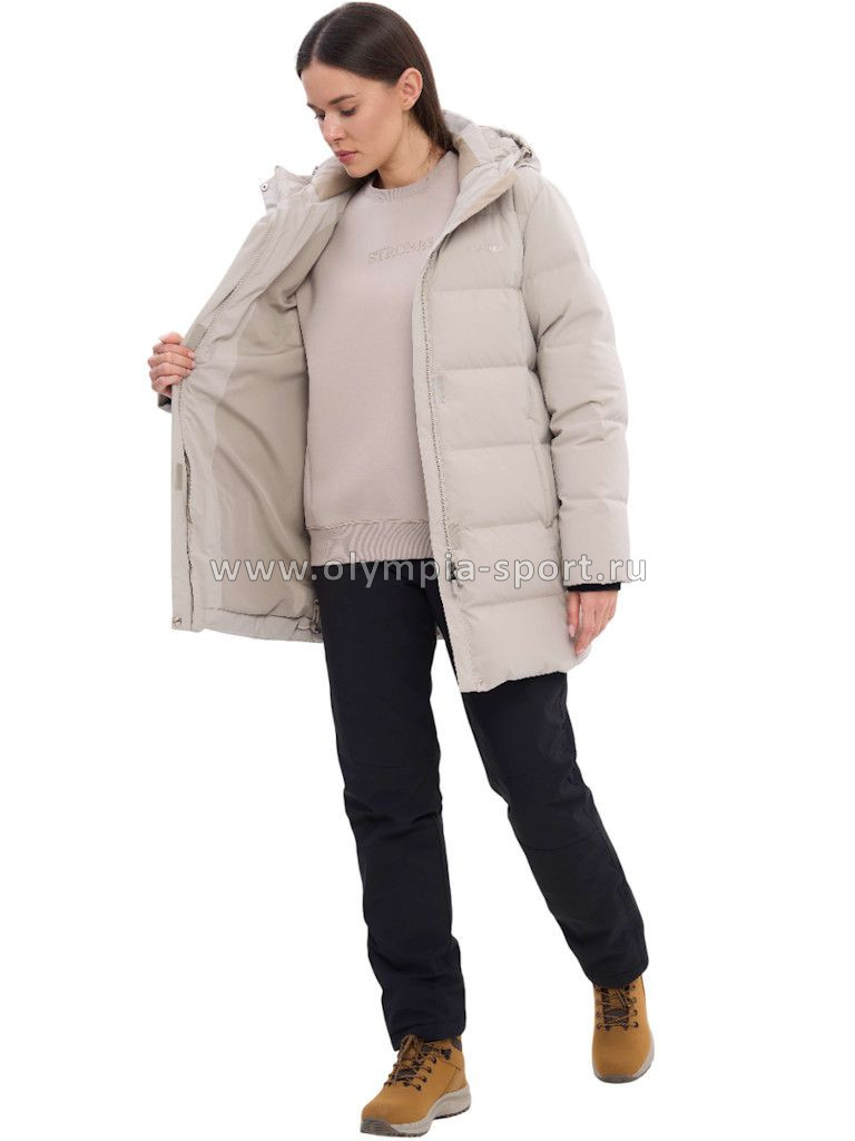 Пуховик женский Strobbs T3406-4, серо-бежевый