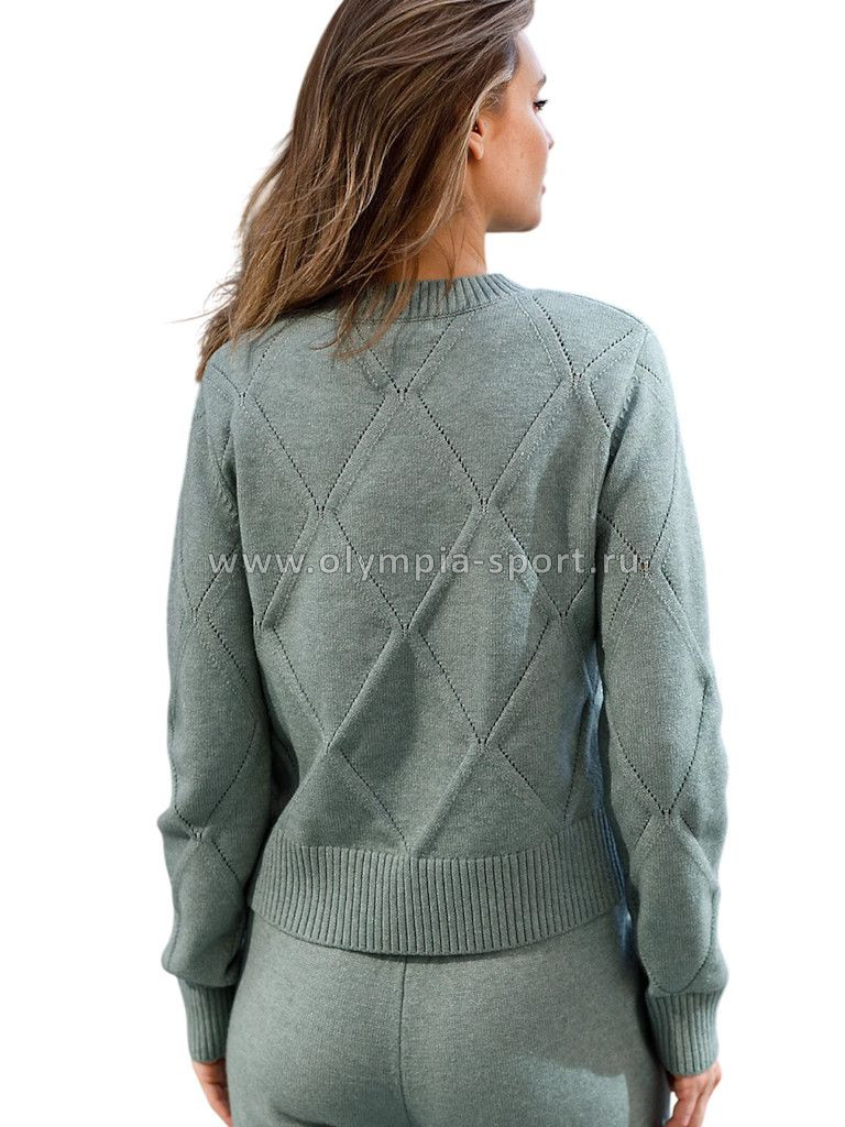 Джемпер женский D39.356 светло-оливковый меланж