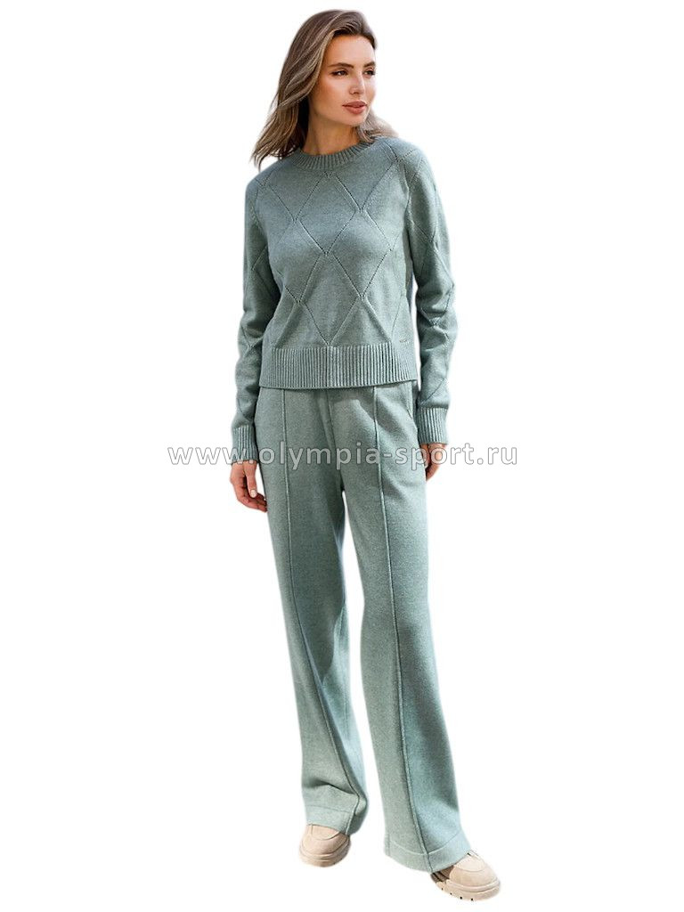 Джемпер женский D39.356 светло-оливковый меланж