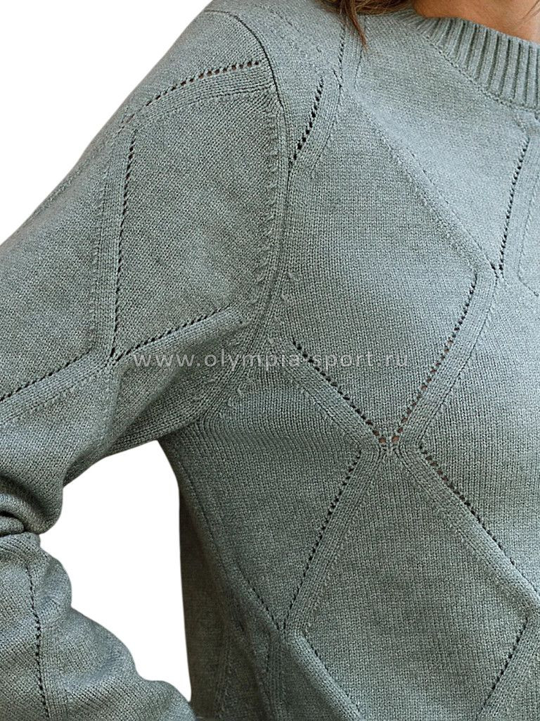 Джемпер женский D39.356 светло-оливковый меланж