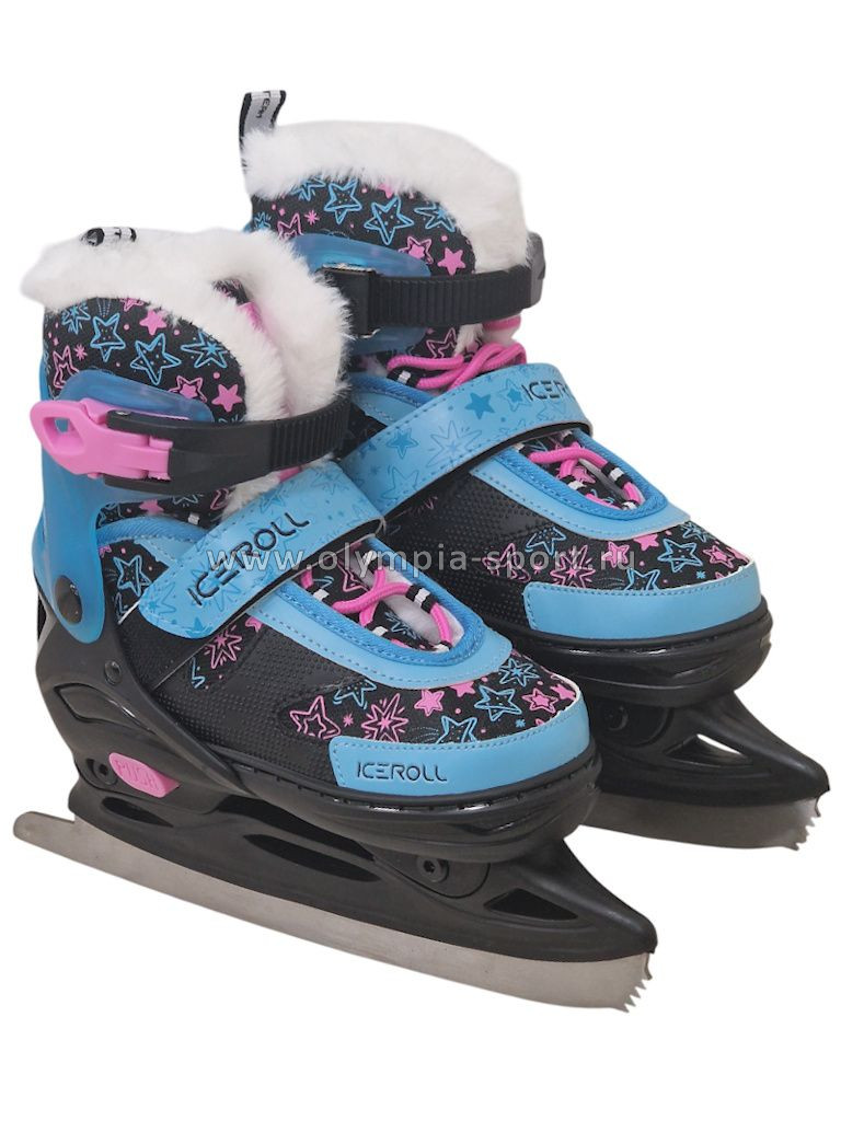 Коньки фигурные раздвижные TT Iceroll black/celadon