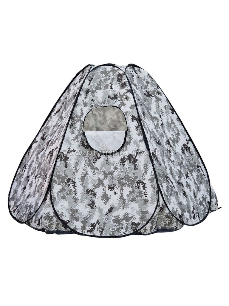 Палатка зимняя SkyFish автомат. 6 лучей, (2,3 м*2,3 м*1,7 м) (3 слойная), белый КМФ