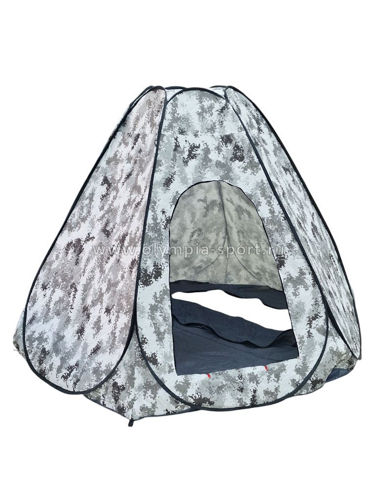 Палатка зимняя SkyFish автомат. 6 лучей, (2,3 м*2,3 м*1,7 м) (3 слойная), белый КМФ