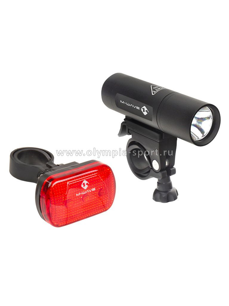 Фонарь передн. + зад. M-WAVE Atlas 3W (2ф + 3д/3ф)