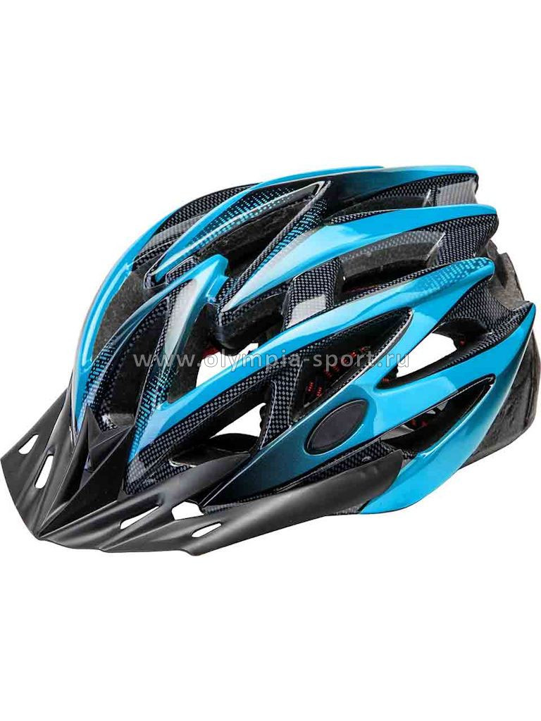 Шлем велосипедный FSD-HL056 (in-mold) сине-чёрный, р.L (54-61см)