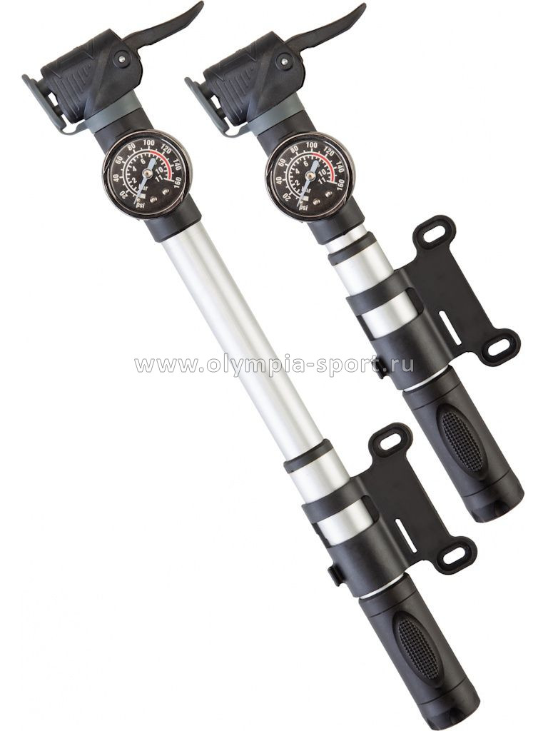 Насос напольный ручной M25B-01A с манометром, алюминий