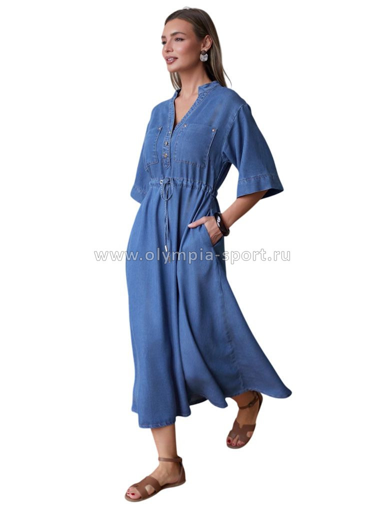 Платье женское Vilatte D52.021 светло-синий